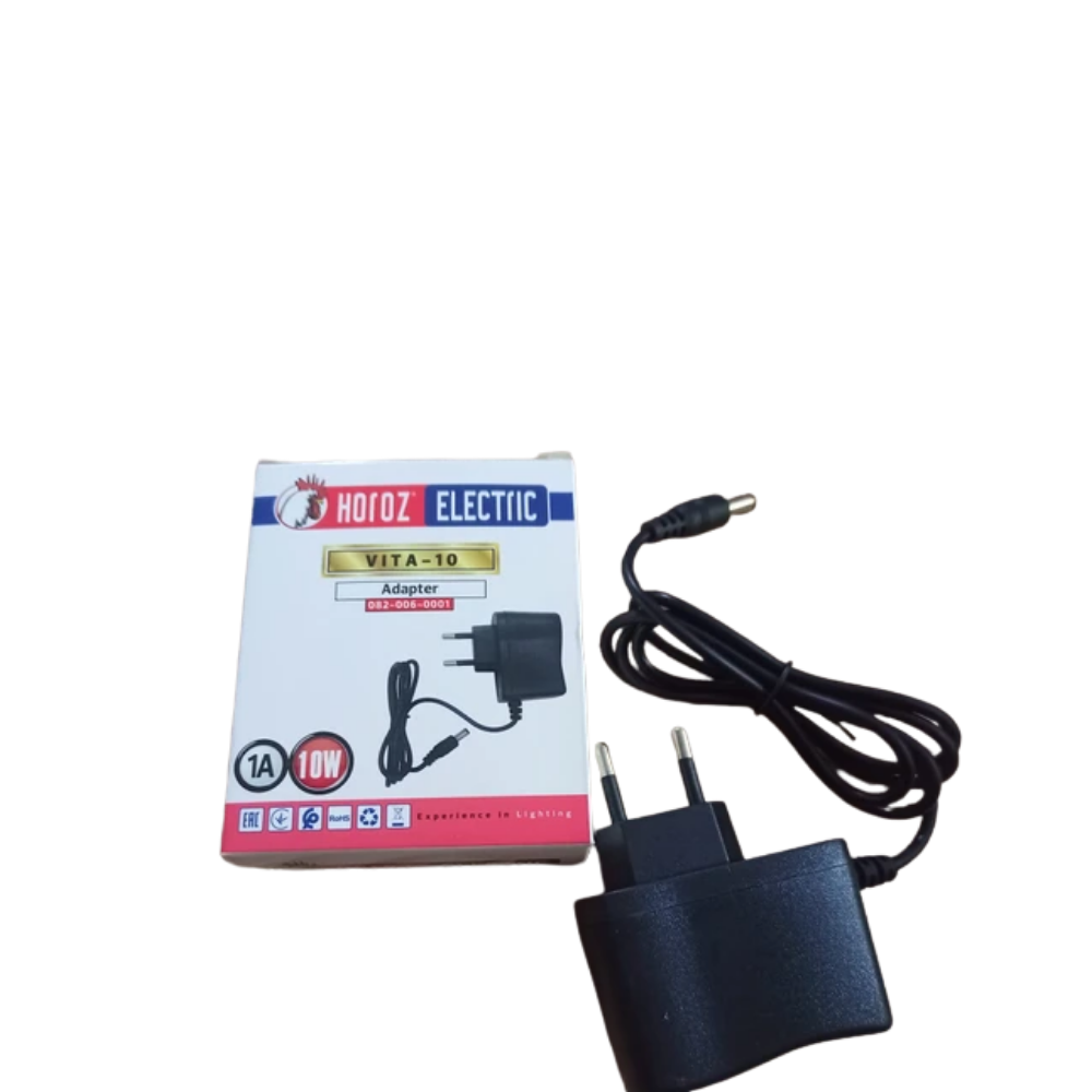 Horoz 12 Volt 1 Amper 10W Fişli Plastik Adaptör Vita-10