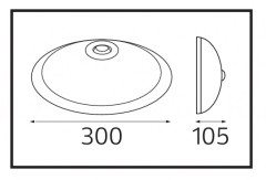 Horoz Sensörlü Tavan Glop IP20 220 Volt (360 Derece Plastik Kasa 2 Adet Ampul Takılır)