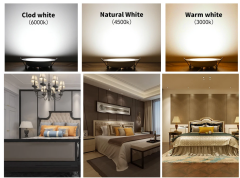 Cata 6W Zebra Led Armatür 3 Renk Işık Beyaz - Krom Kasa Ct-5257