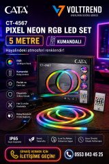 Cata CT-4567 Piksel Neon LED USB Girişli 5V 5 Metre Kumandalı – Tak Çalıştır Set