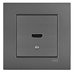 Viko Novella Füme HDMI Konnektör Prizi ÇERÇEVELİ