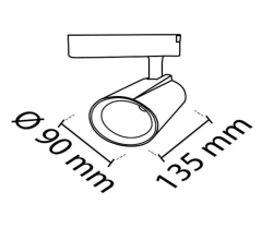 Noas Lyon 40W Siyah Kasa Ray Spot YL29-4001, YL29-4002