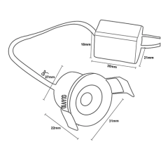 Cata Yıldız 1,5 Watt Sıva Altı Siyah Kasa Yuvarlak LED Spot 80 Lümen CT-5270SYH