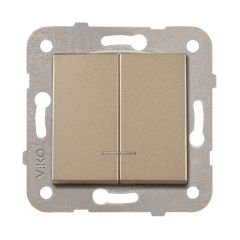 Viko Artline Novella Bronz Işıklı Komütatör Çerçevesiz 92605250