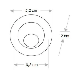Cata Ufo 1,5 Watt Sıva Altı Siyah Kasa Yuvarlak Hareketli LED Spot 80 Lümen CT-5268S