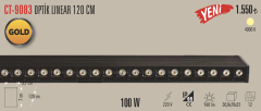 Cata 100 Watt 120 cm 4000K Günışığı Optik Linear Aydınlatma Armatürü CT-9083
