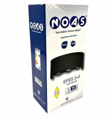 Noas Efes 6 Watt Siyah Çift Yönlü Dış Mekan LED Aplik YL83-1012, YL83-1016