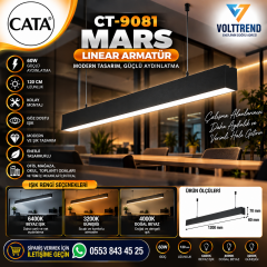 Cata 120cm 60w Profil Sarkıt Gold Linear Sıva Üstü Armatür CT-9081