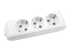 Viko Multi-let 3'lü Grup Priz Topraklı Çocuk Korumalı Klemensli Beyaz - 90113300