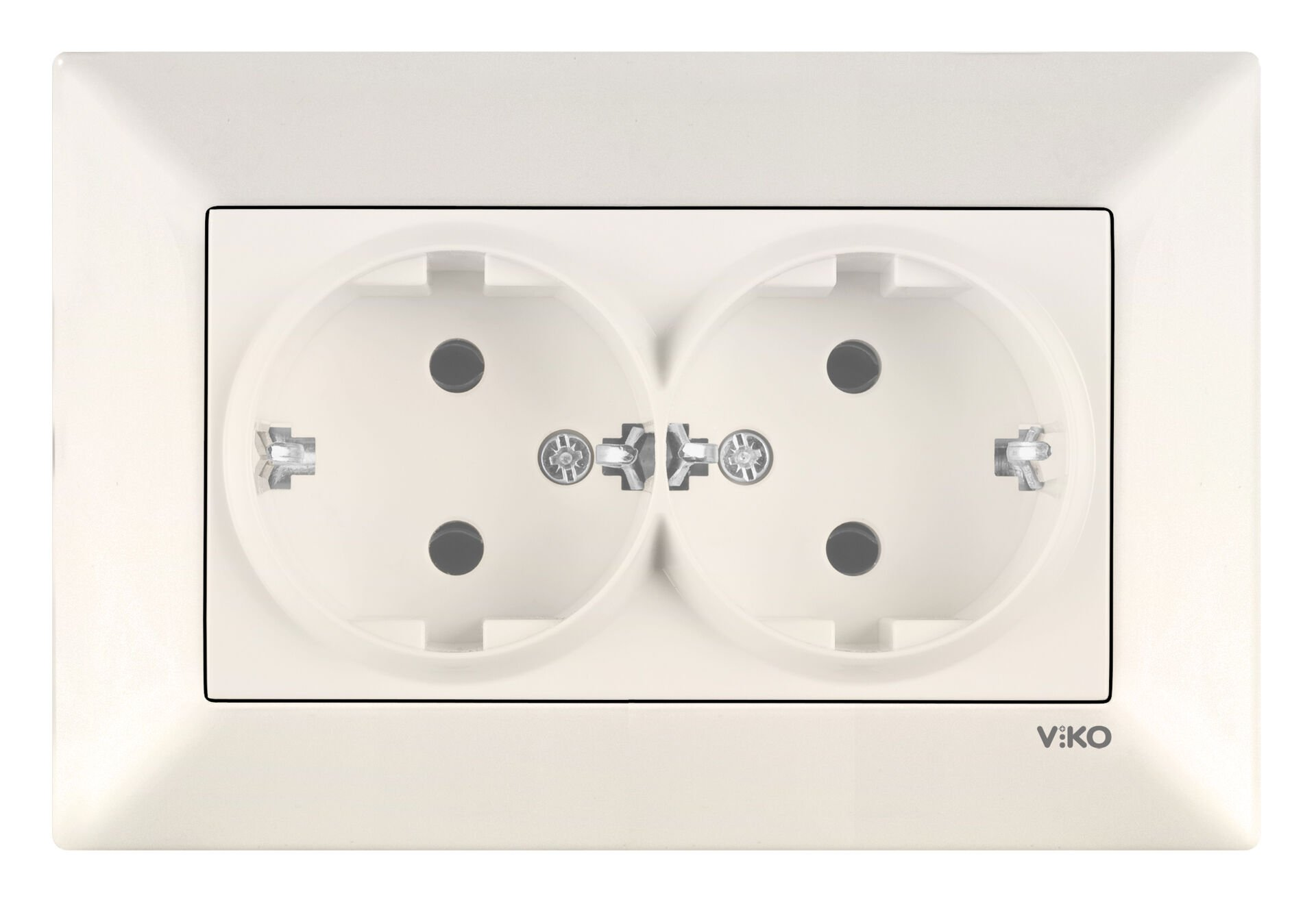Viko Meridian Krem İkili Topraklı Priz Çerçeveli - 90967256, 90979017