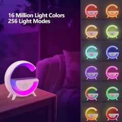 Noas Simi G Şeklinde, Çok Fonksiyonlu, Kablosuz Şarj Standlı, Bluetooth Hoparlör, Rgb Gece Lambası YL86-1240