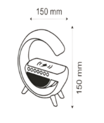 Noas Simi G Şeklinde, Çok Fonksiyonlu, Kablosuz Şarj Standlı, Bluetooth Hoparlör, Rgb Gece Lambası YL86-1240