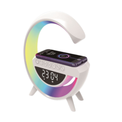 Noas Simi G Şeklinde, Çok Fonksiyonlu, Kablosuz Şarj Standlı, Bluetooth Hoparlör, Rgb Gece Lambası YL86-1240