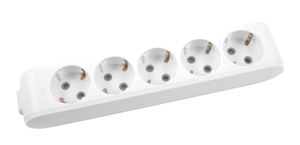 Viko Multi-let 5'li Grup Priz Topraklı Çocuk Korumalı Klemensli Beyaz - 90113500