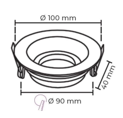 Noas Amazon Saten Alüminyum Dekoratif Boş Spot Kasası Yuvarlak YL60-1662