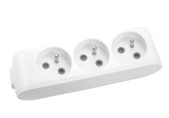 Viko Multi-let 3'lü Grup UPS Priz Çocuk Korumalı Klemensli Beyaz - 90110300