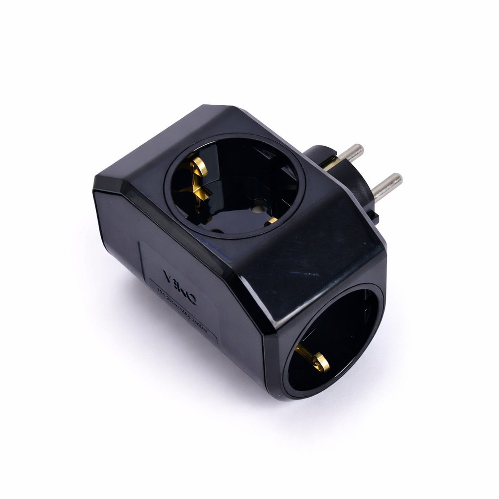 Viko Yonca Plus Siyah Üçlü Topraklı Fiş Priz - 90303004