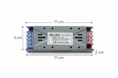 MD-LIGHT 12.5 Amper 150W 12 Volt Şerit Led Trafosu Ultra Slim Adaptör MD-1201