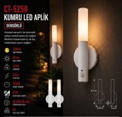 Cata Kumru Dekoratif Şarjlı Led Duvar ve Koridor Aplik Aydınlatma CT-5250