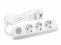Viko Multi-let 3'lü Grup Priz Anahtarlı Topraklı Çocuk Korumalı 3 Metre Beyaz - 90117303
