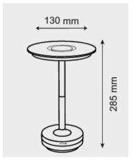 Noas Kos 3 Işık Dokunmatik USB Şarjlı Dim Edilebilir Masa Lambası YL86-124X