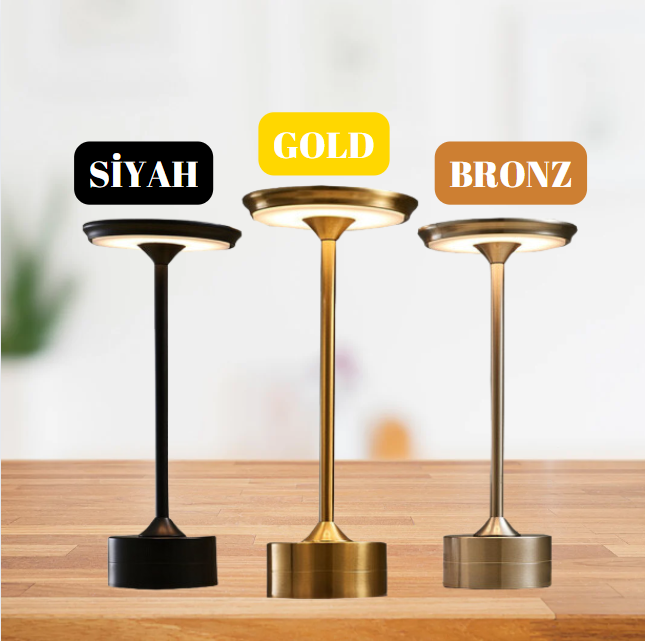 Noas Kos 3 Işık Dokunmatik USB Şarjlı Dim Edilebilir Masa Lambası YL86-124X