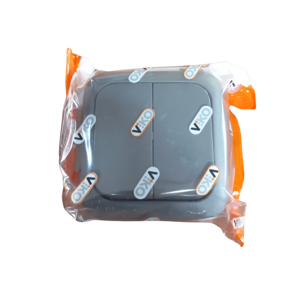 Viko İkili Anahtar Komütatör Palmiye Serisi Sıva Üstü Antrasit Nemliyer - 90550702