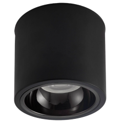 Noas Roma Siyah-Krom 10x10cm Alüminyum Dekoratif Boş Spot Kasası YL60-9147