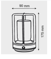 Noas Halki Masa Lambası USB Şarjlı Dokunmatik 3 Renkli Dimlenebilir YL86-1244