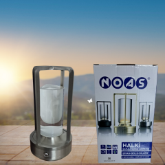 Noas Halki Masa Lambası USB Şarjlı Dokunmatik 3 Renkli Dimlenebilir YL86-1244