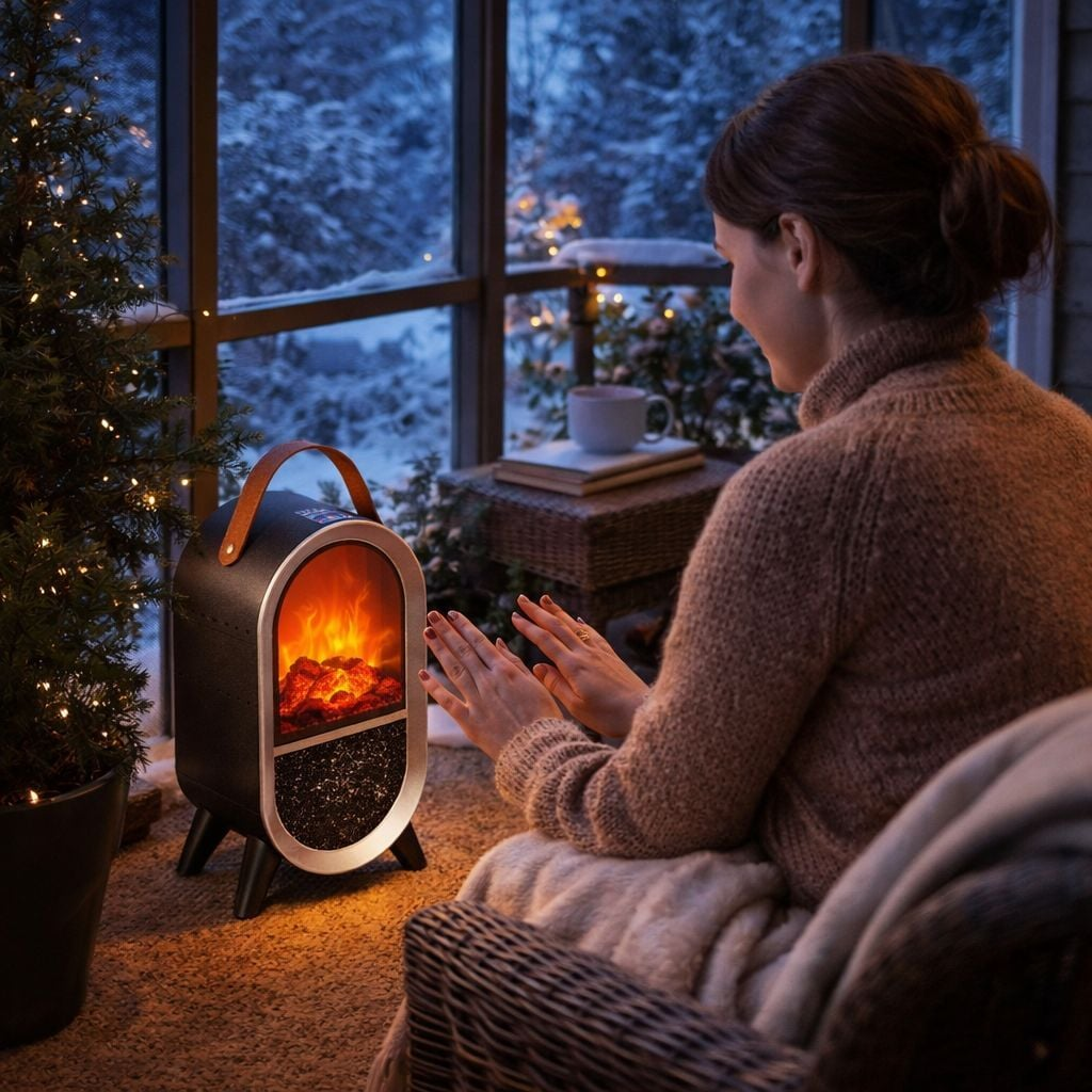 CATA CT-6055 Uludağ Tasinabilir Sömine 4 Seviye Alev Efekli 1500W