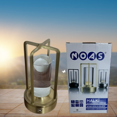 Noas Halki Masa Lambası USB Şarjlı Dokunmatik 3 Renkli Dimlenebilir YL86-1244 Gold