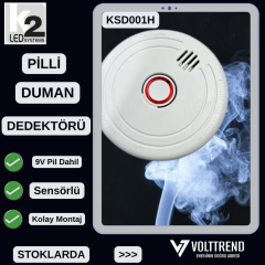 Kendal Pilli Duman Dedektörü (9V Pil Dahil) KSD001H