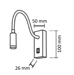 Noas 3W Cordoba Led Okuma Apliği Günışığı 3200K YL85-0302