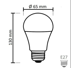 Noas 12W Led Ampul Beyaz Işık 6500 Kelvin 1080 Lümen E27 Duy YL95-1211