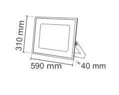Noas 500w LED Projektör Beyaz Işık 6500k Ultra Slim 40.000 Lümen YL70-1500