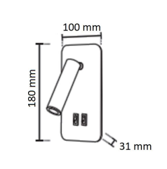 Noas 3+7W Ronda Led Aplik Günışığı 3200k YL85-0732