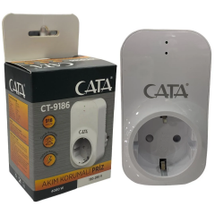 Cata CT-9186  Tekli Akım Korumalı Fişli Priz 4000W