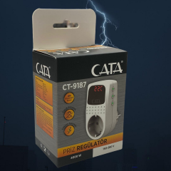 Cata CT-9187 Tekli Akım Korumalı Fişli Priz Regülatör 4000W