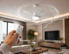 Volttrend 40w Led 6 Pervaneli Tavan Vantilatörü E27 Duylu 3 Renk Fonksiyonlu 2089