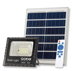 Noas 200W Beyaz Işık 6500K Kumandalı Solar Led Projektör YL71-0201-S