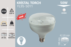 Noas 50W Kristal Torch Led Ampul Beyaz Işık 6500k E27 Duylu 4290 Lümen YL95-5011