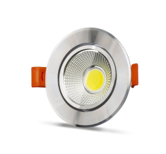 Noas Mercan 5 Watt Sıva Altı Krom Kasa Yuvarlak Cob LED Spot YL28-0502, YL28-0503