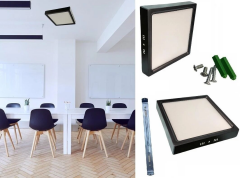 Cata CT-5236 Siyah Kasa Sıva Üstü Kare 18w Beyaz Işık 6500K Led Panel