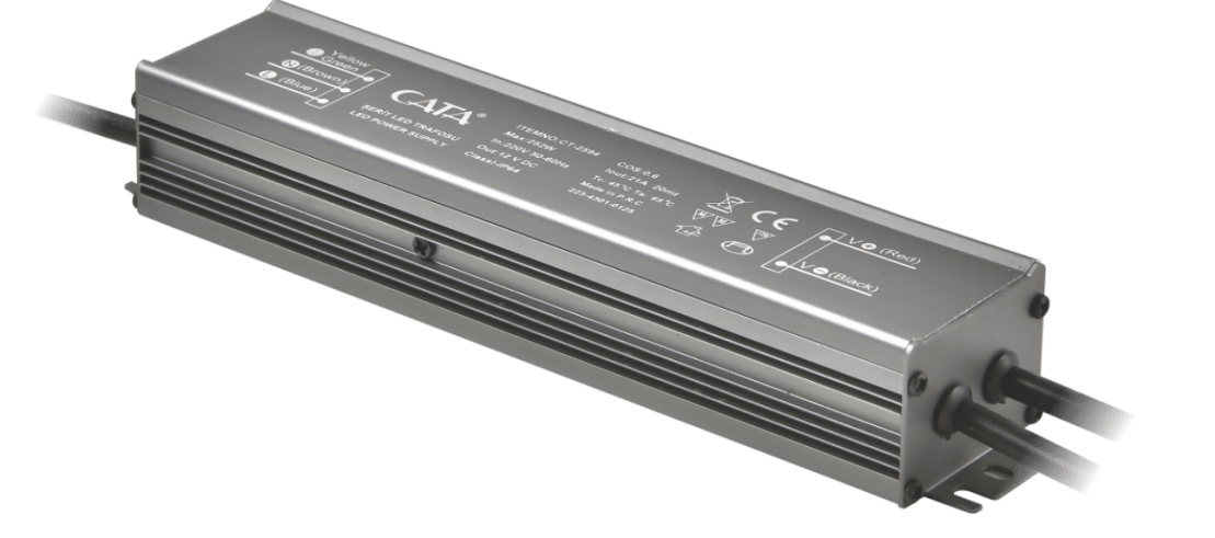 Cata 21a 12 Volt 250W DIŞ MEKAN Premium Model Şerit Led Trafosu CT-2594