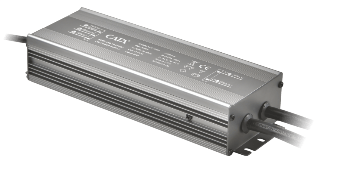 Cata 25a 12 Volt 300W DIŞ MEKAN Premium Model Şerit Led Trafosu CT-2595