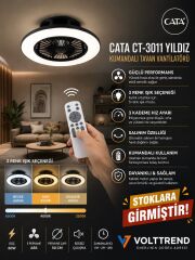 Cata CT-3011 Yıldız Ledli 56cm 3 Renk Mod Tavan Vantilatörü
