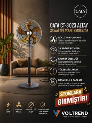 Cata CT-3023 Altay 20 İnç 5 Pervane ve Kademeli Sanayi Tipi Ayaklı Vantilatör