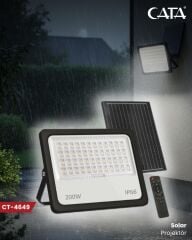 Cata CT-4649 Atlas Solar Led Projektör 200W Platinium 6400K Kumandalı