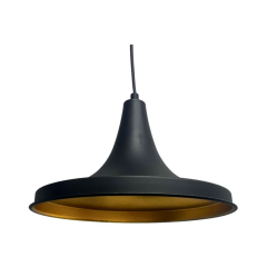 Cata CT-8213 Palma Dekoratif Sarkıt Armatür E27 Duylu (Siyah+Gold Duy+32cm)